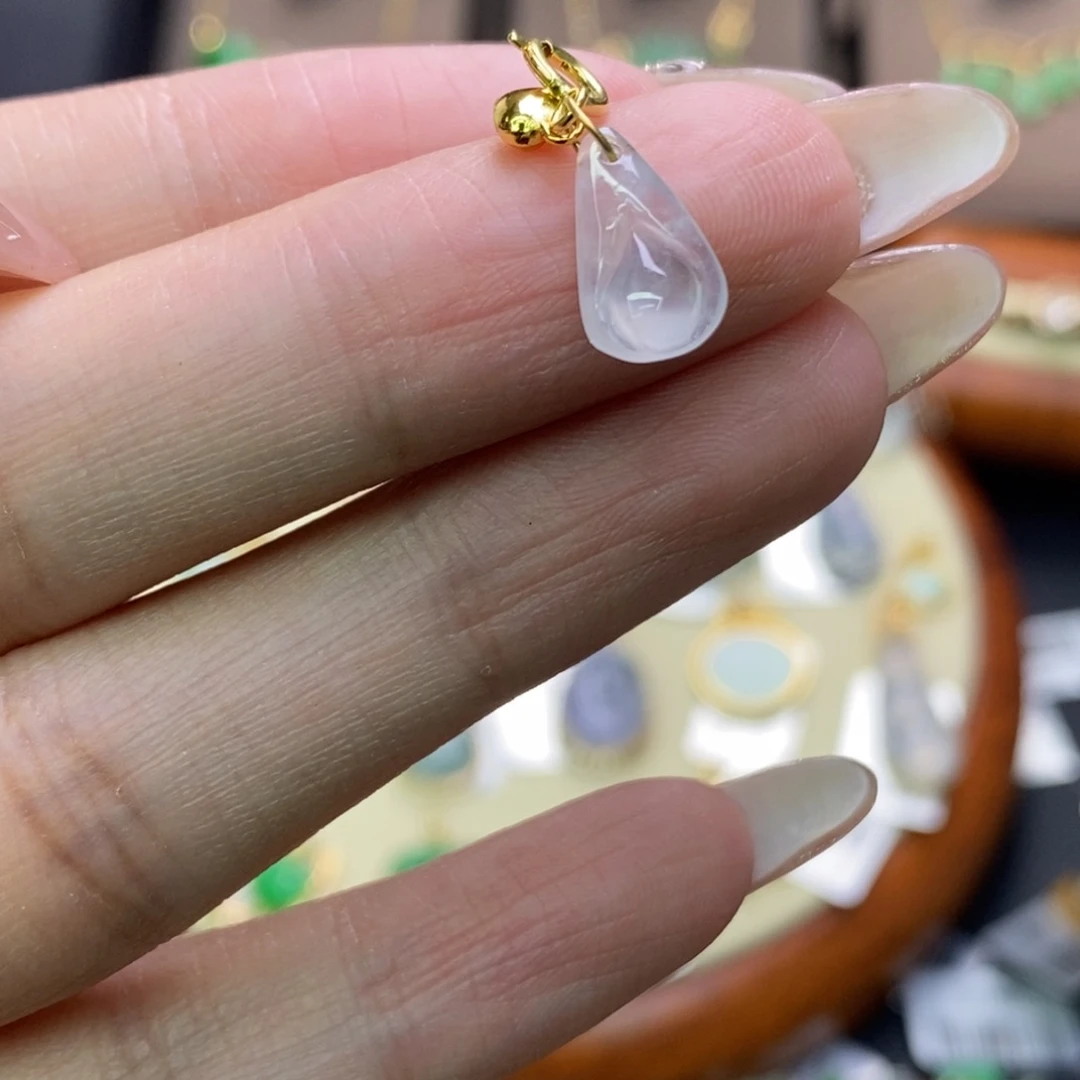 翡翠银S925镶嵌颈饰16356