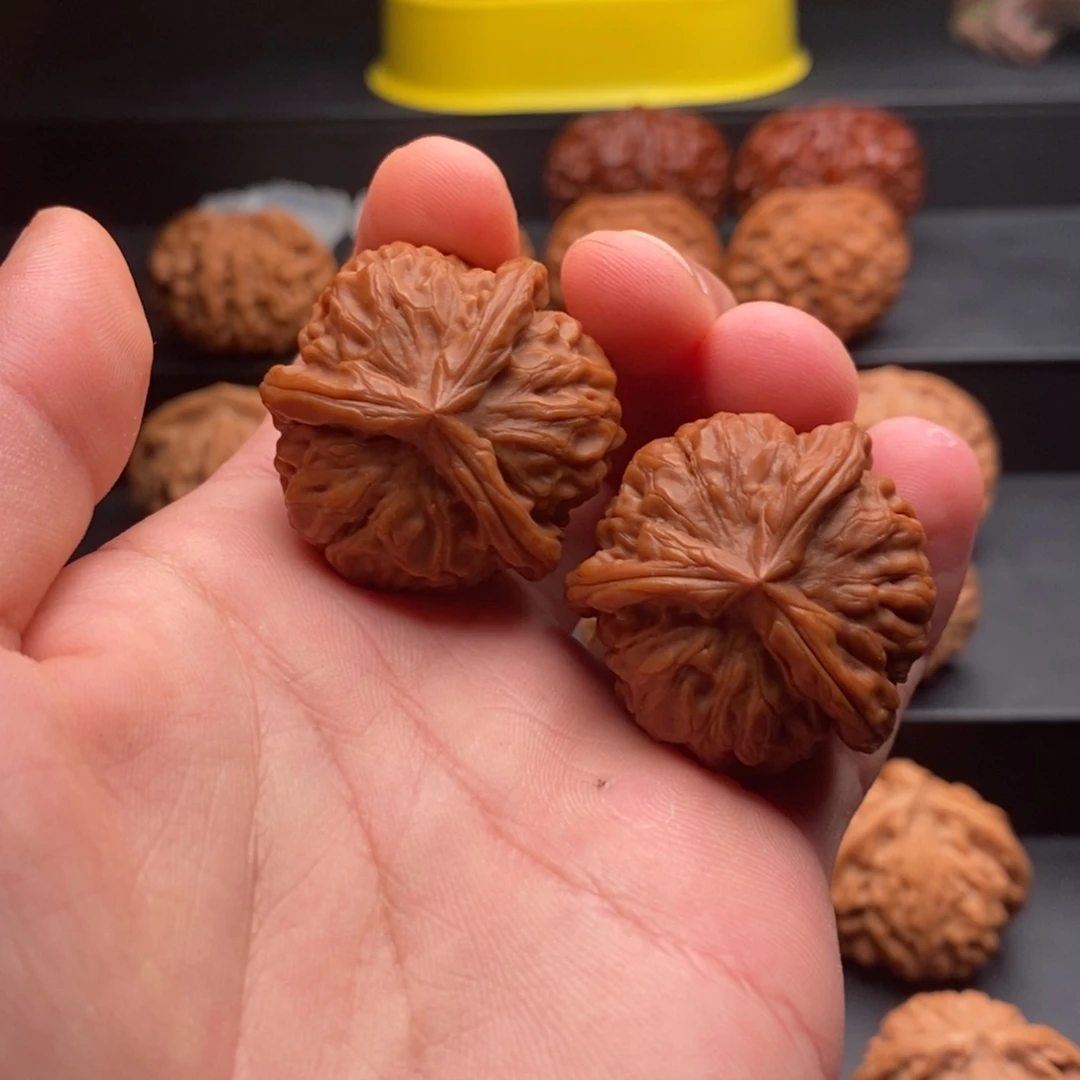 把件文玩核桃石门元宝三棱35