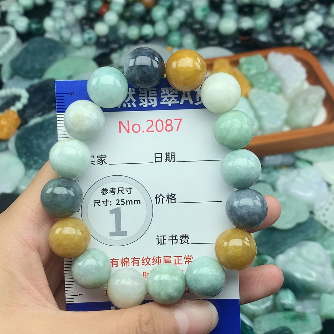 翡翠未镶嵌颈饰2087….