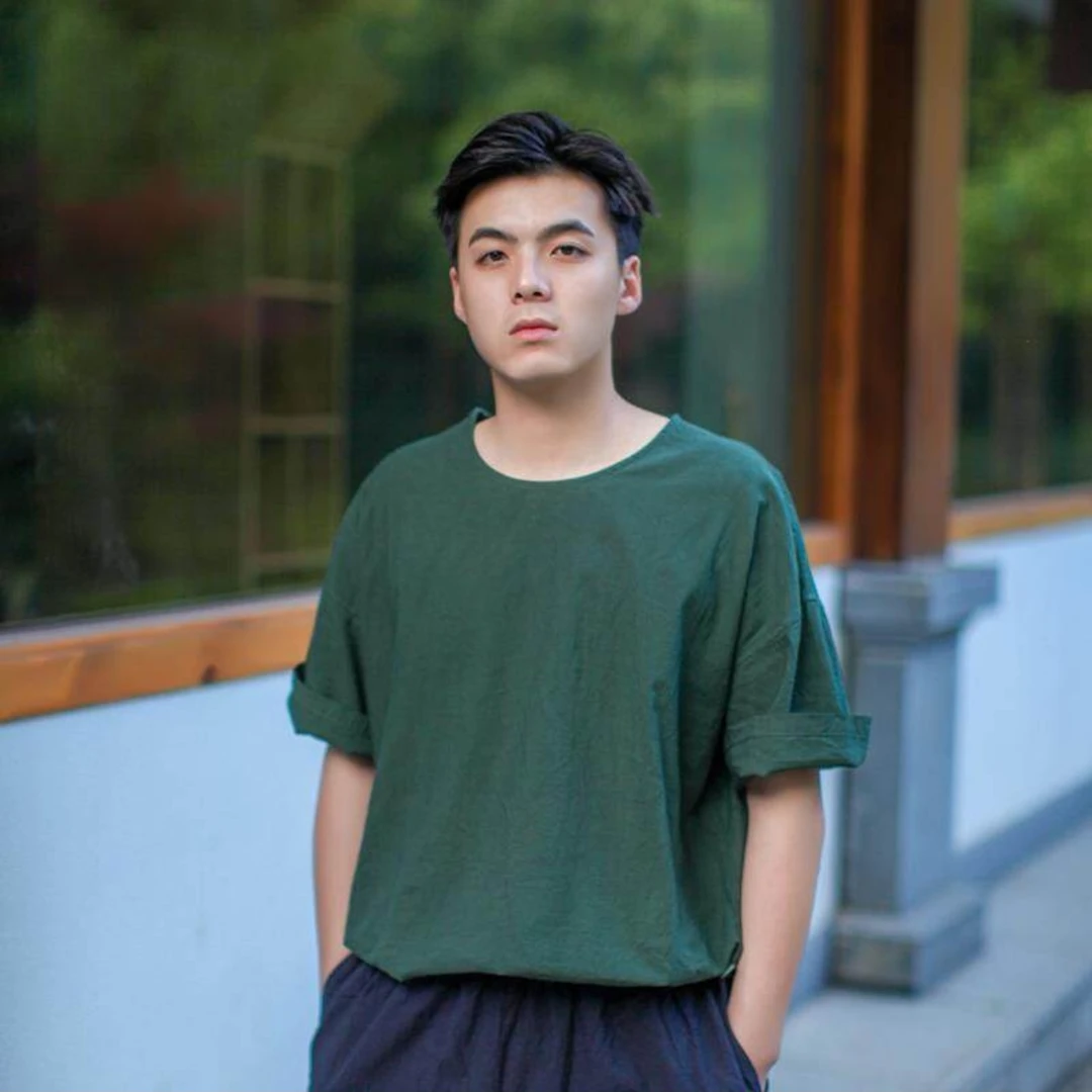 新品  男士圆领短袖衫M1039