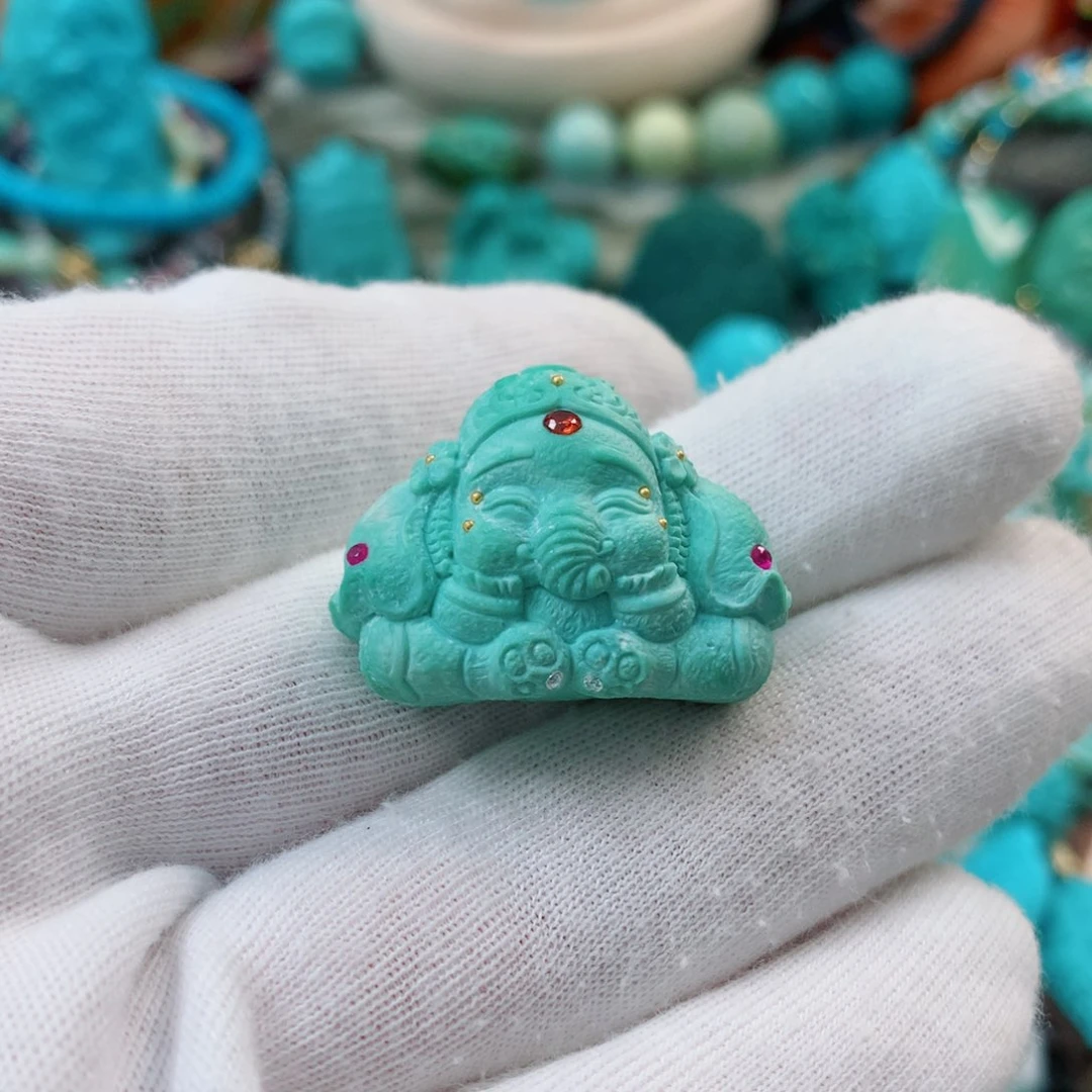 绿松石未镶嵌珠宝半成品