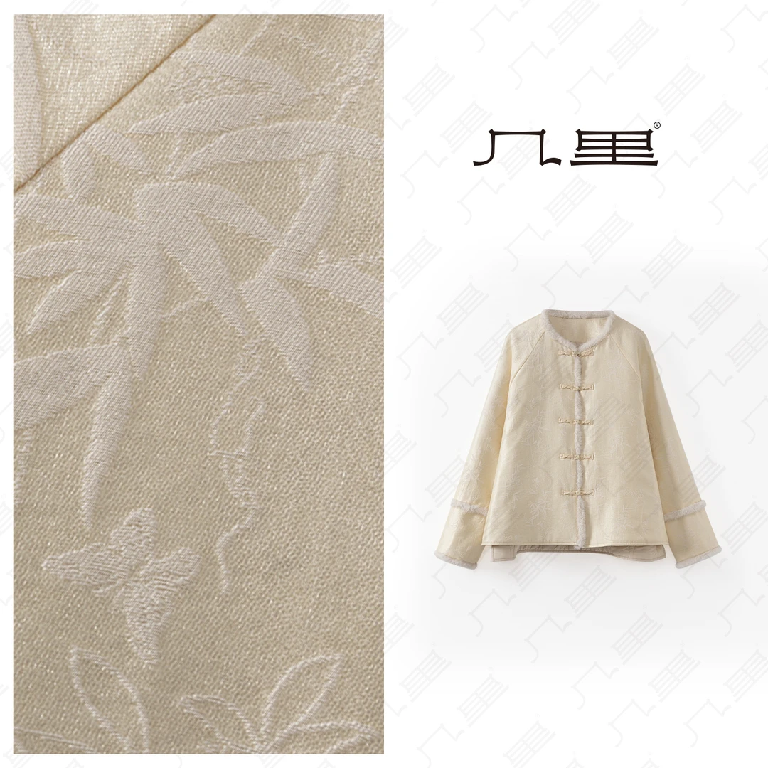 几里与麻【锦绣竹影】百搭气质洋气棉外套 衣长65 胸围114 1121184