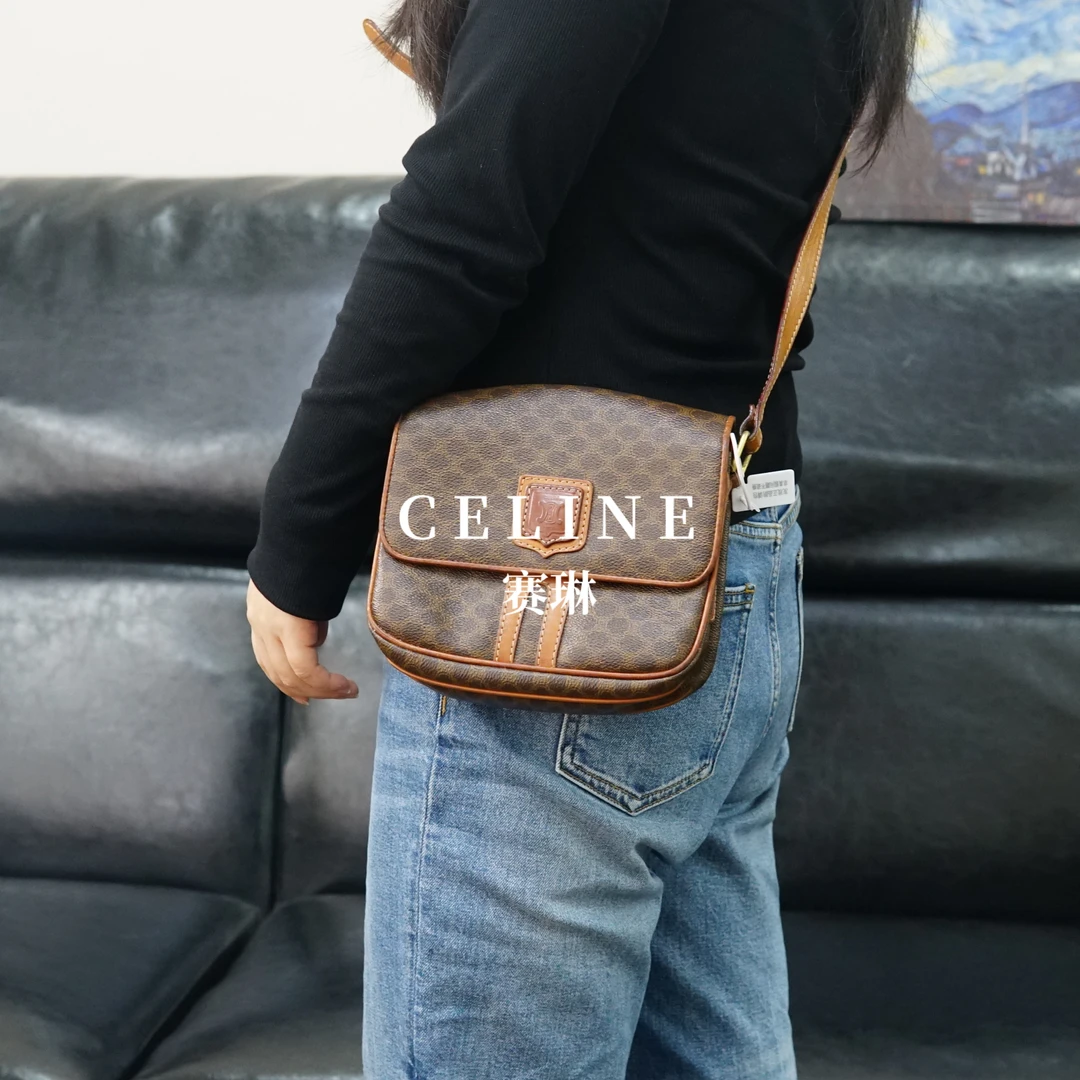 95新 Celine/思琳 老花斜挎包/JJ02814089/4089