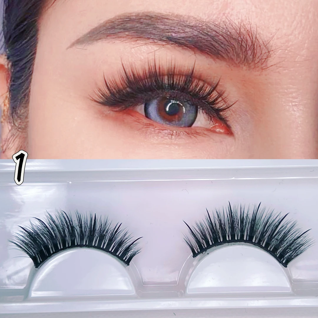 欧美整簇假睫毛超舒服软高质量水貂浓密01