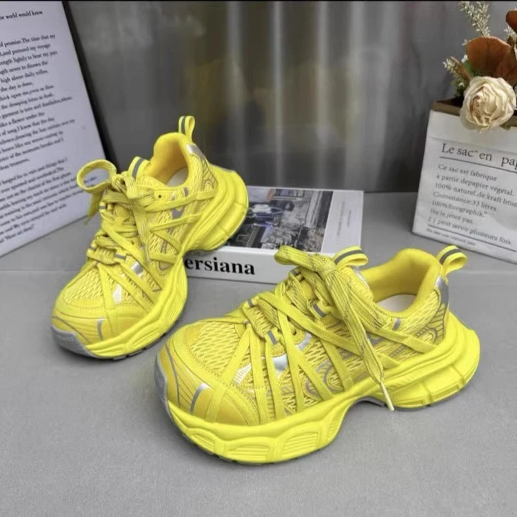 2025春夏爆款ins超火绑带透气网面运动鞋户外登山慢跑休闲鞋女鞋