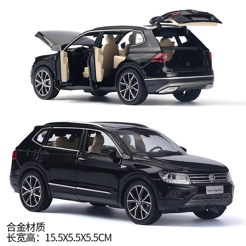 升辉1/32大众途观L合金汽车模型回力声光儿童玩具车六开门越野车
