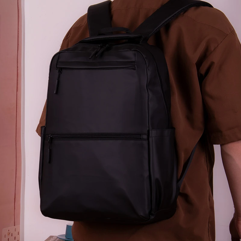 男士双肩包商务出差电脑休闲背包男大学生书包通勤大容量户外旅行