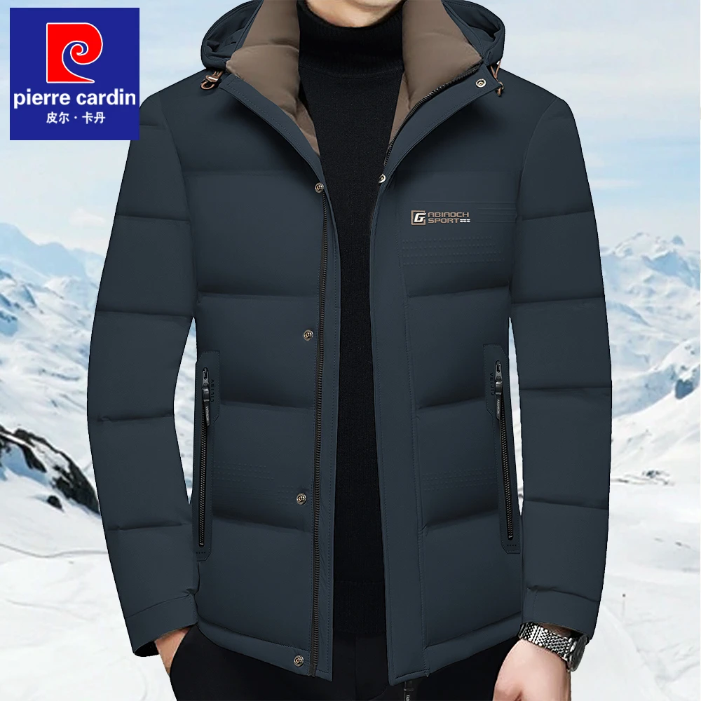 皮尔卡丹冬季爆款男士羽绒服外套中年男款休闲商务鸭绒男装上衣