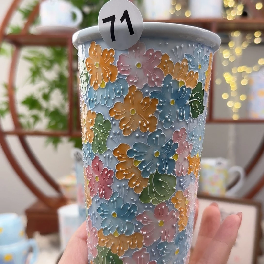 陶摆件71景德镇手绘高温釉下彩玉泥