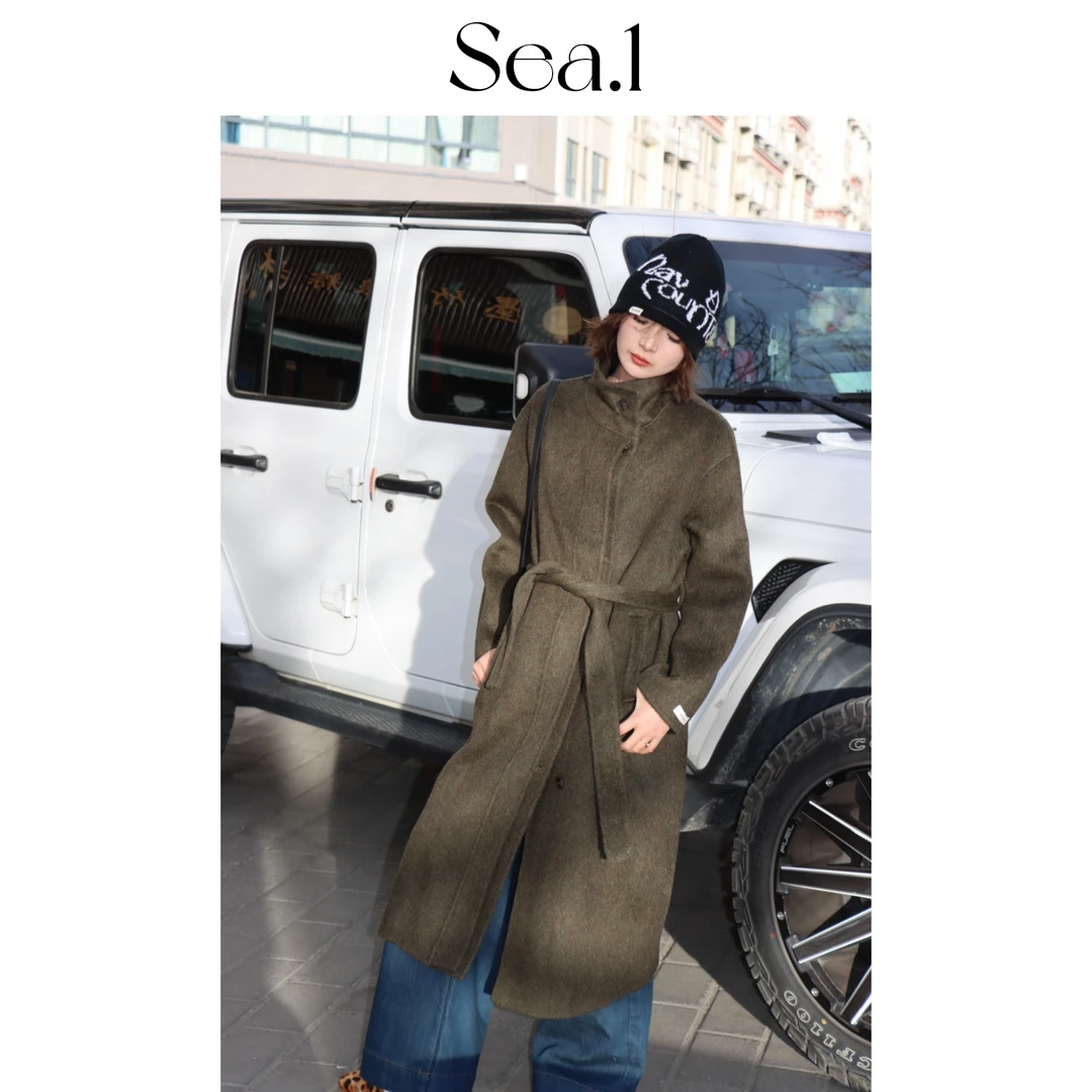 【Sea.1 AAn/ 西堤双面羊毛外套】气质百搭赫本风轻奢显瘦呢子大衣