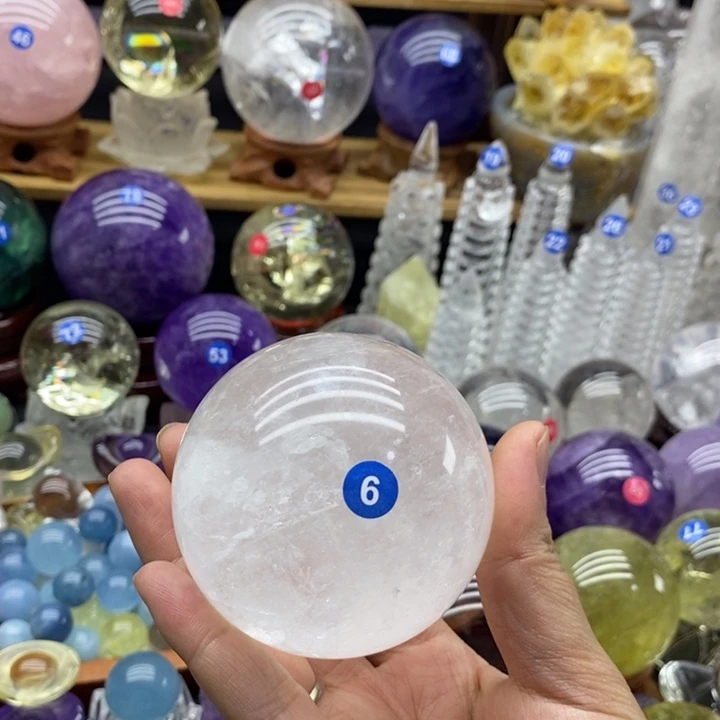 石材天然白水晶球