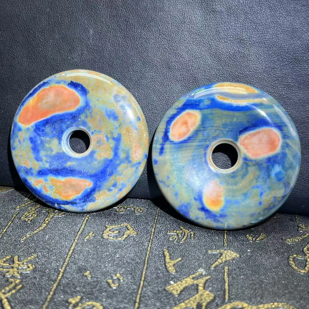 面面来财珠宝q-S7631-金郁蓝金玛瑙蓝平安扣-配绳多样性发其一