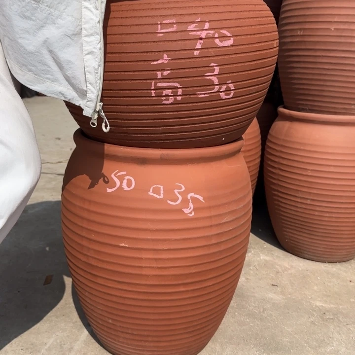 紫砂花盆口35高50口40高30宜兴紫砂粗糙