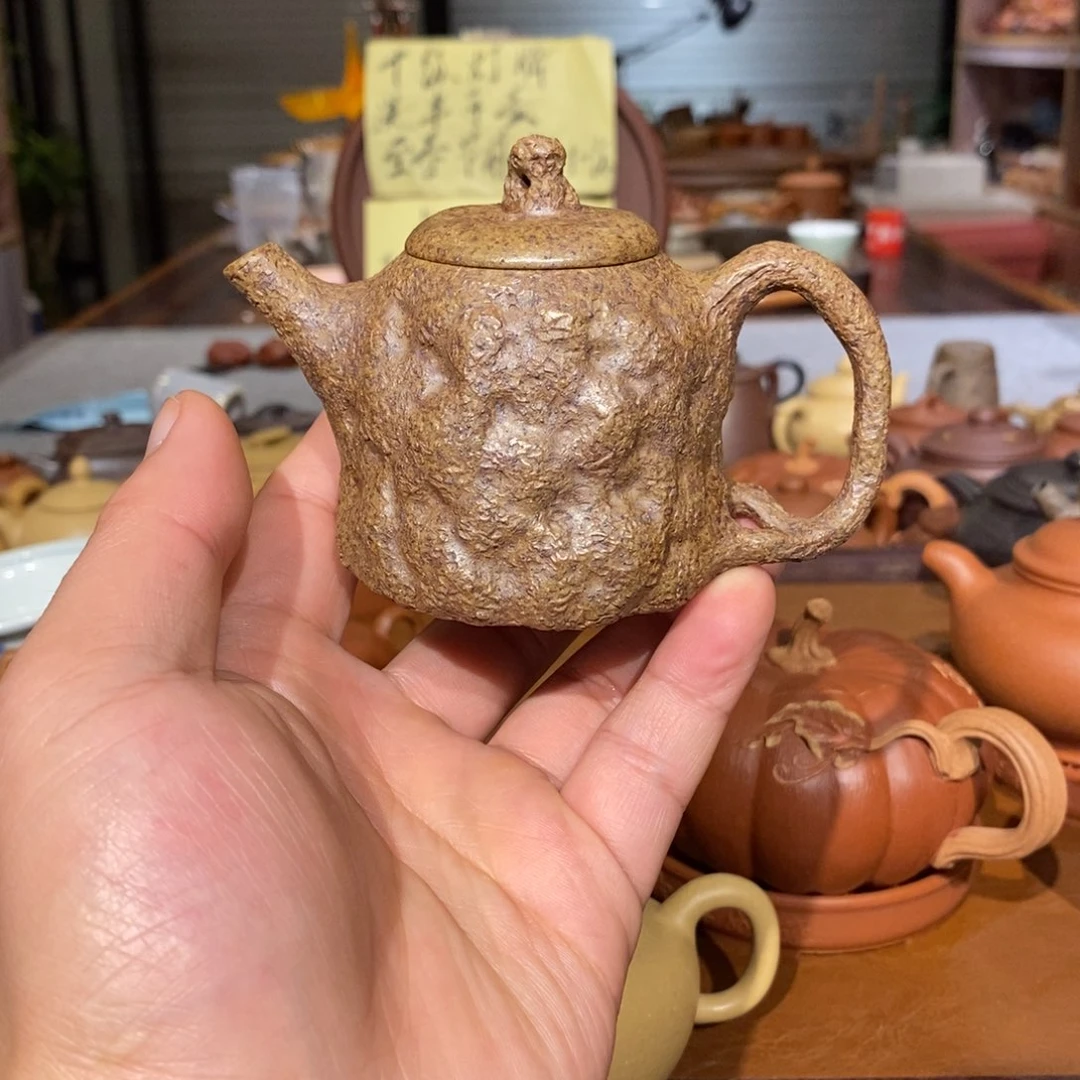 紫砂茶壶段泥柴烧窑变供春130cc