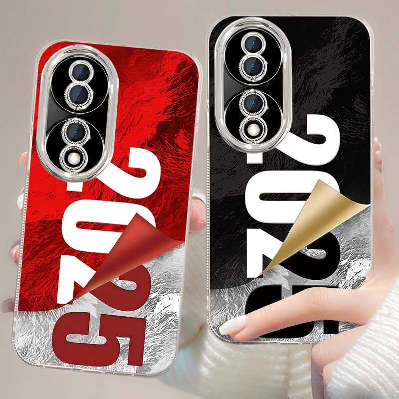 适用于【华为】荣耀80创意2025高级感时尚女款精孔冰川纹手机壳