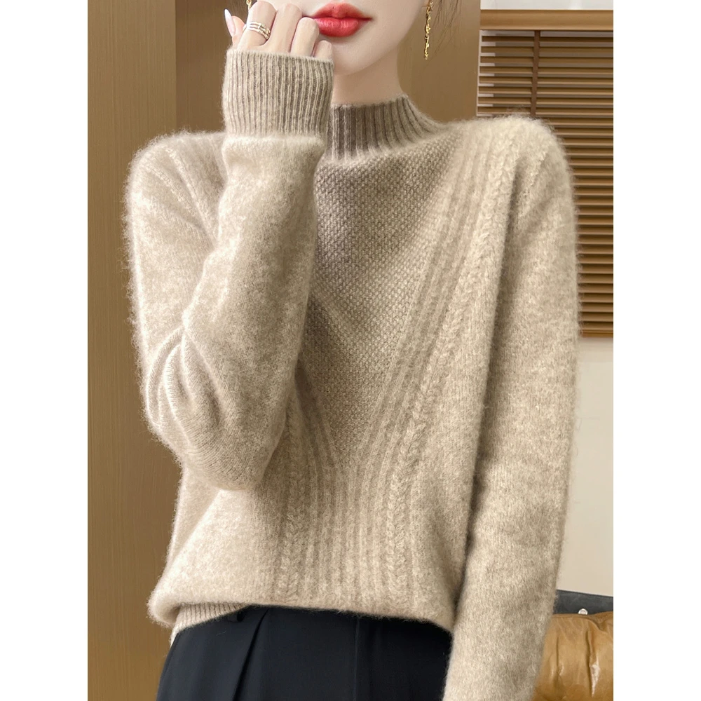 【阿萨专属】秋冬气质女士【永恒之心】100%纯羊毛衫YM-QHNJRG-942