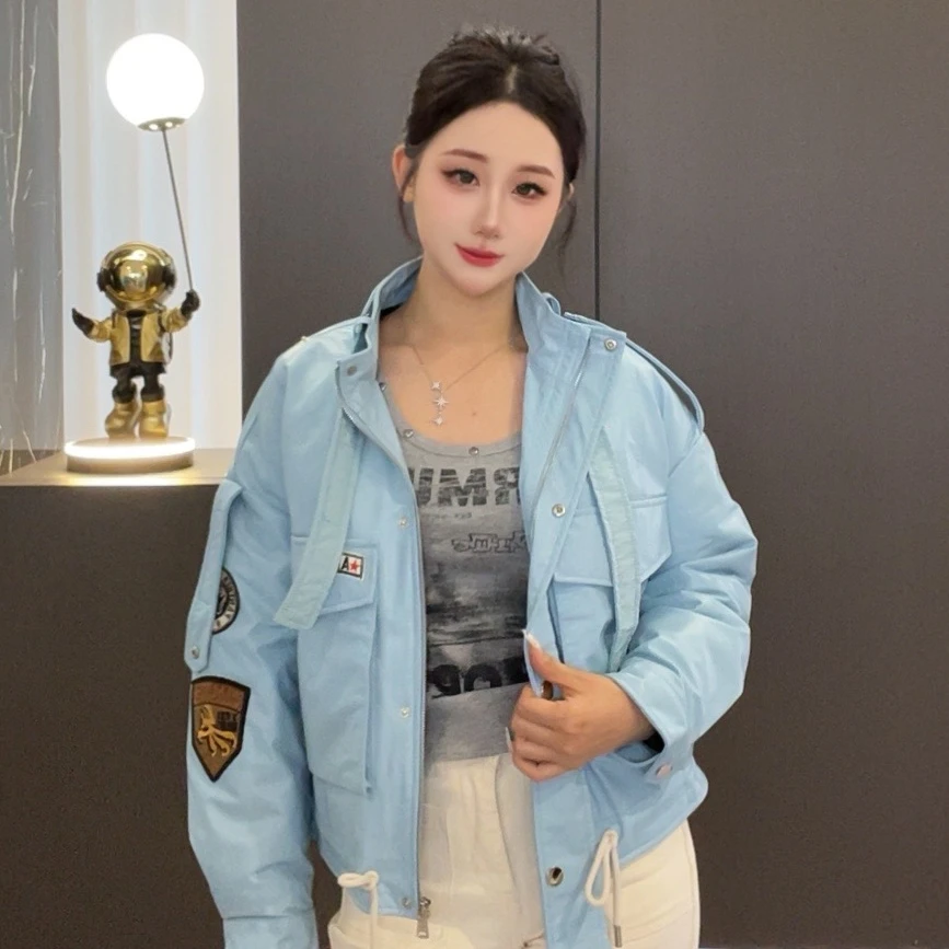 【七月推荐】时尚潮流韩版女士冬季加厚棉服外套-QIYUE-375B