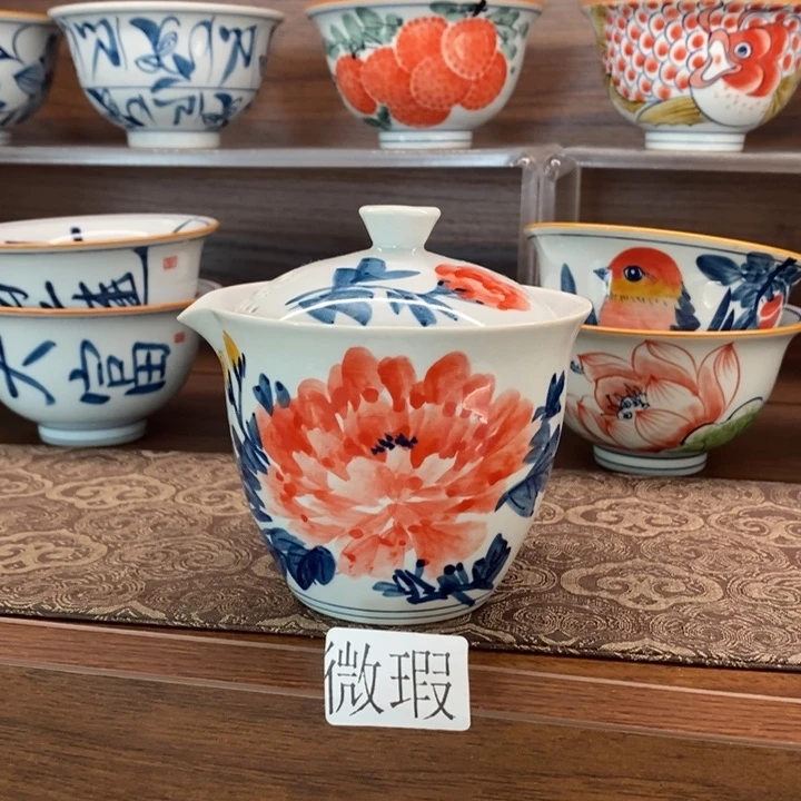 釉下老陶泥手工绘制