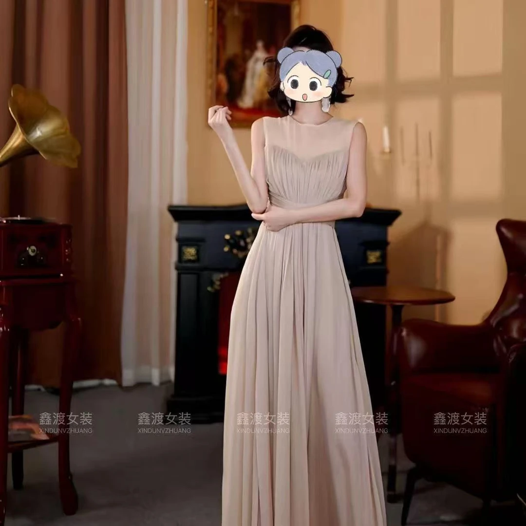 法式高级感宴会连衣裙女2025初夏穿搭新款长裙今年流行的爆款裙子