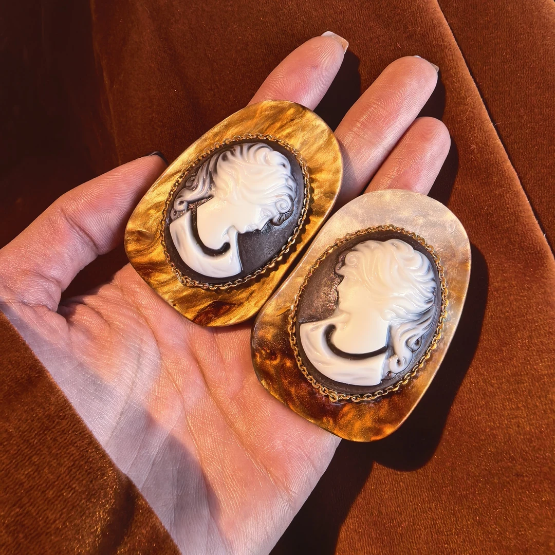 铜合金亚克力耳饰 【伊琳甄选】头像耳饰