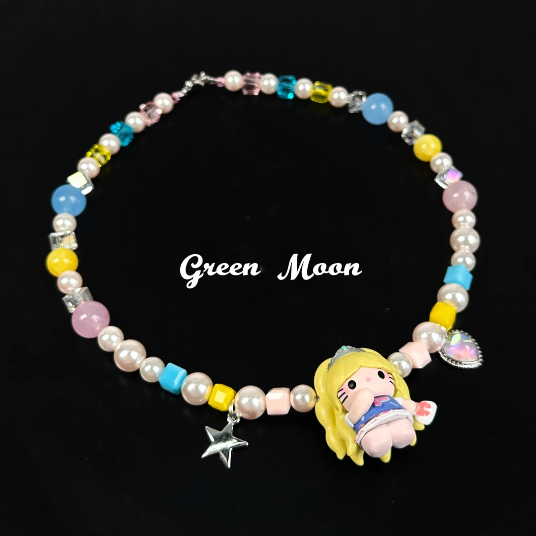 非金属仿珍珠项链 【辣妹冰饮】甜酷可爱卡通精致优雅项链B699