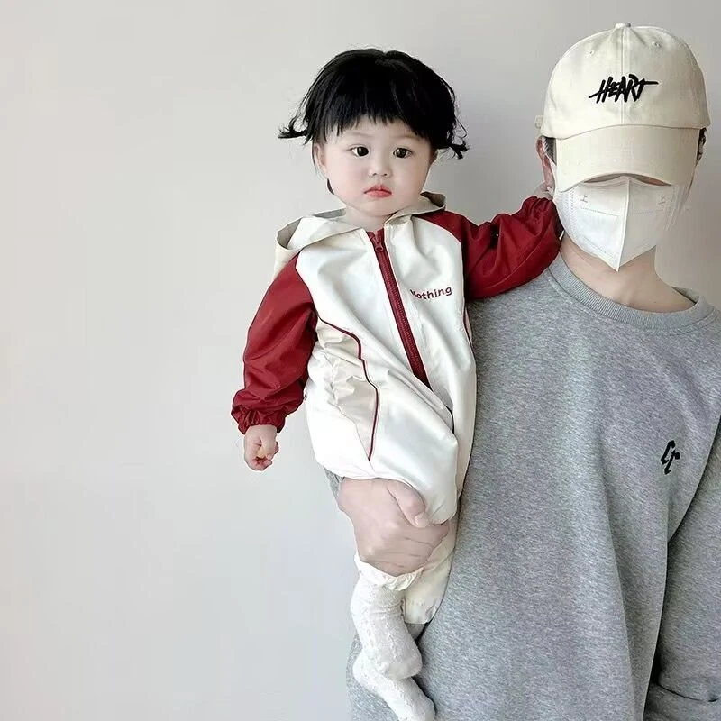 拉链长袖运动风秋冬哈衣春秋洋气休闲运动爬服