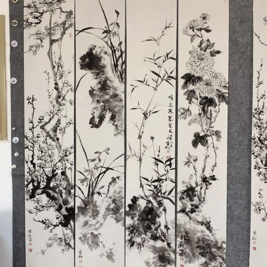 抬***高国画花鸟作品写意