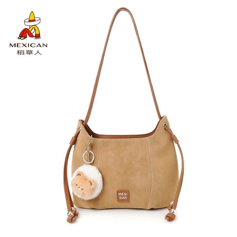 【琥珀流光】稻草人25新款潮流韩版简约时尚斜挎包简约风手拎包单肩