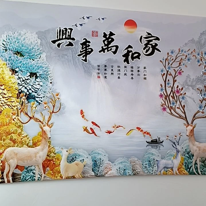 电视背景墙壁画定制各种各样