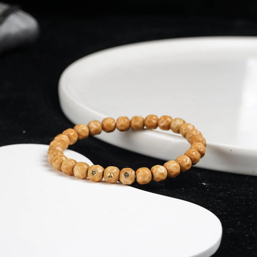 【启承严选】 隐作 龙脊菩提 单圈手串 无相 三金标款  YZ003