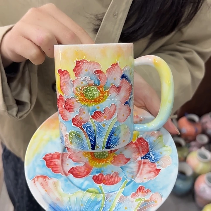 杯景德镇釉下五彩手绘