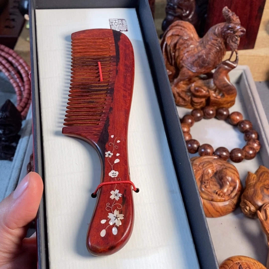 獨***②檀香紫檀（小叶紫檀）梳子