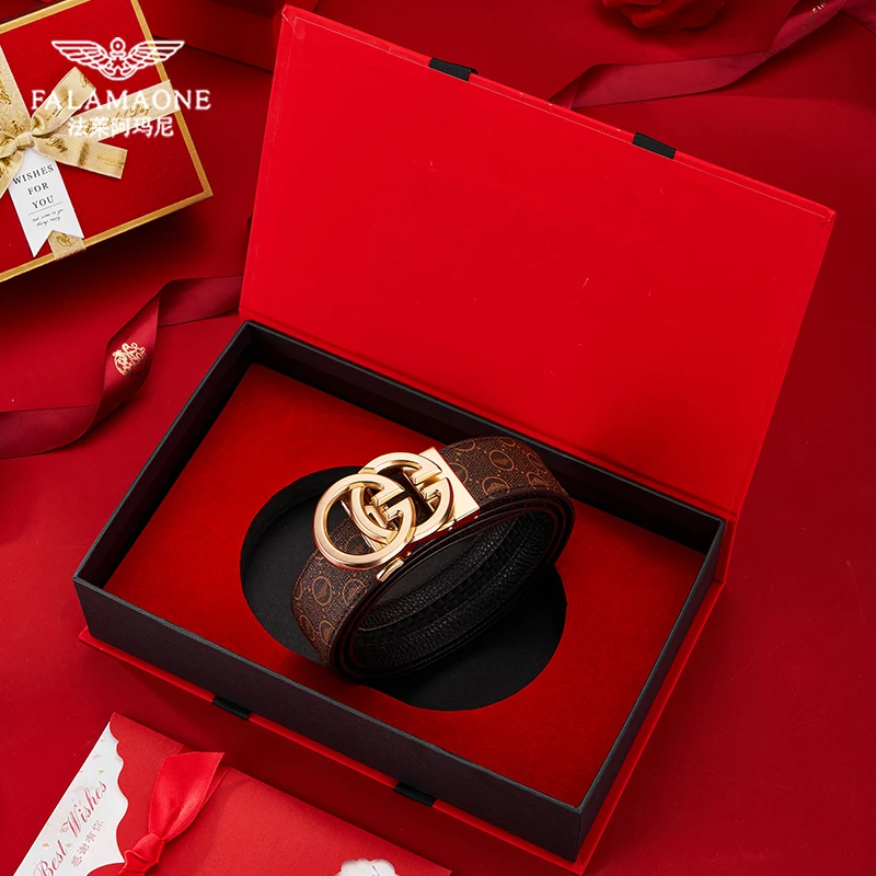 【七夕礼物】高档时尚真皮男士皮带潮流轻奢百搭腰带精美专属礼盒装