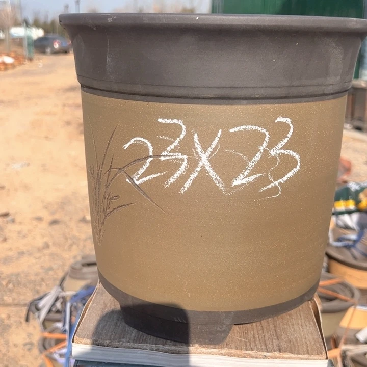 红陶紫砂兰花盆微瑕