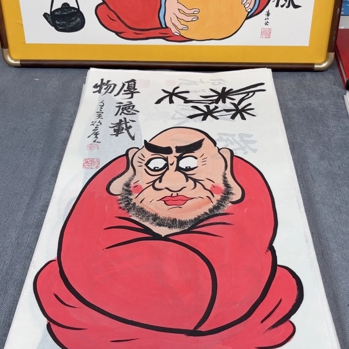 国画手绘禅意画一物一拍