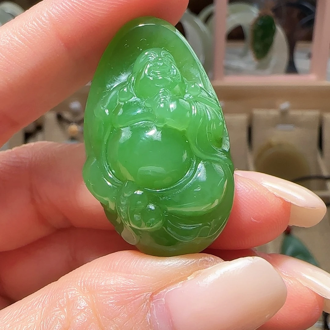 和田玉（碧玉）未镶嵌吊坠(不含链)