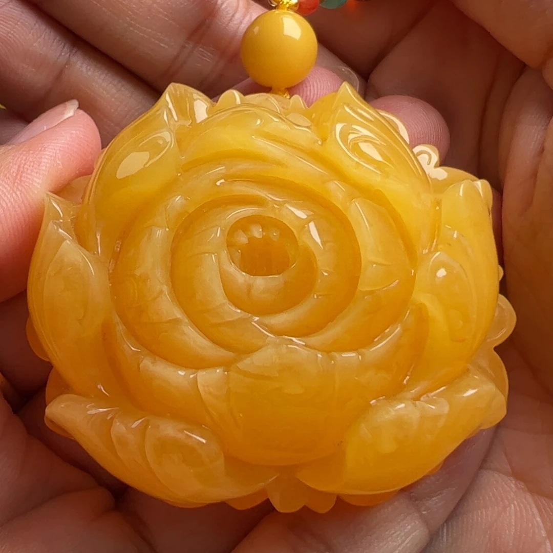 蜜蜡毛衣链未镶嵌无烤色无优化无补胶无煮蜜无辐照