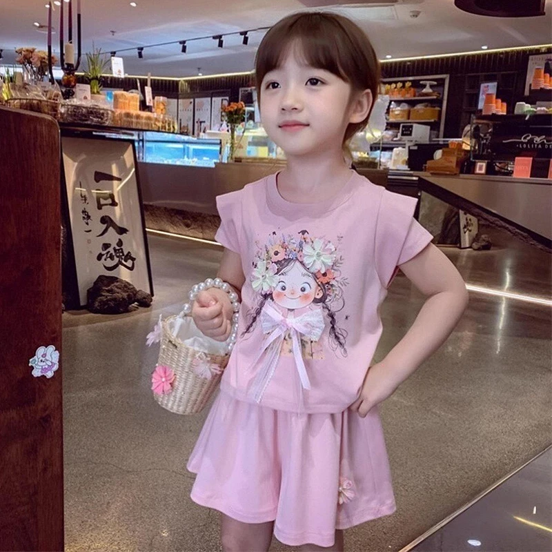 女童套装夏季2025新款儿童装夏装宝宝女孩衣服夏日穿搭夏天两件套