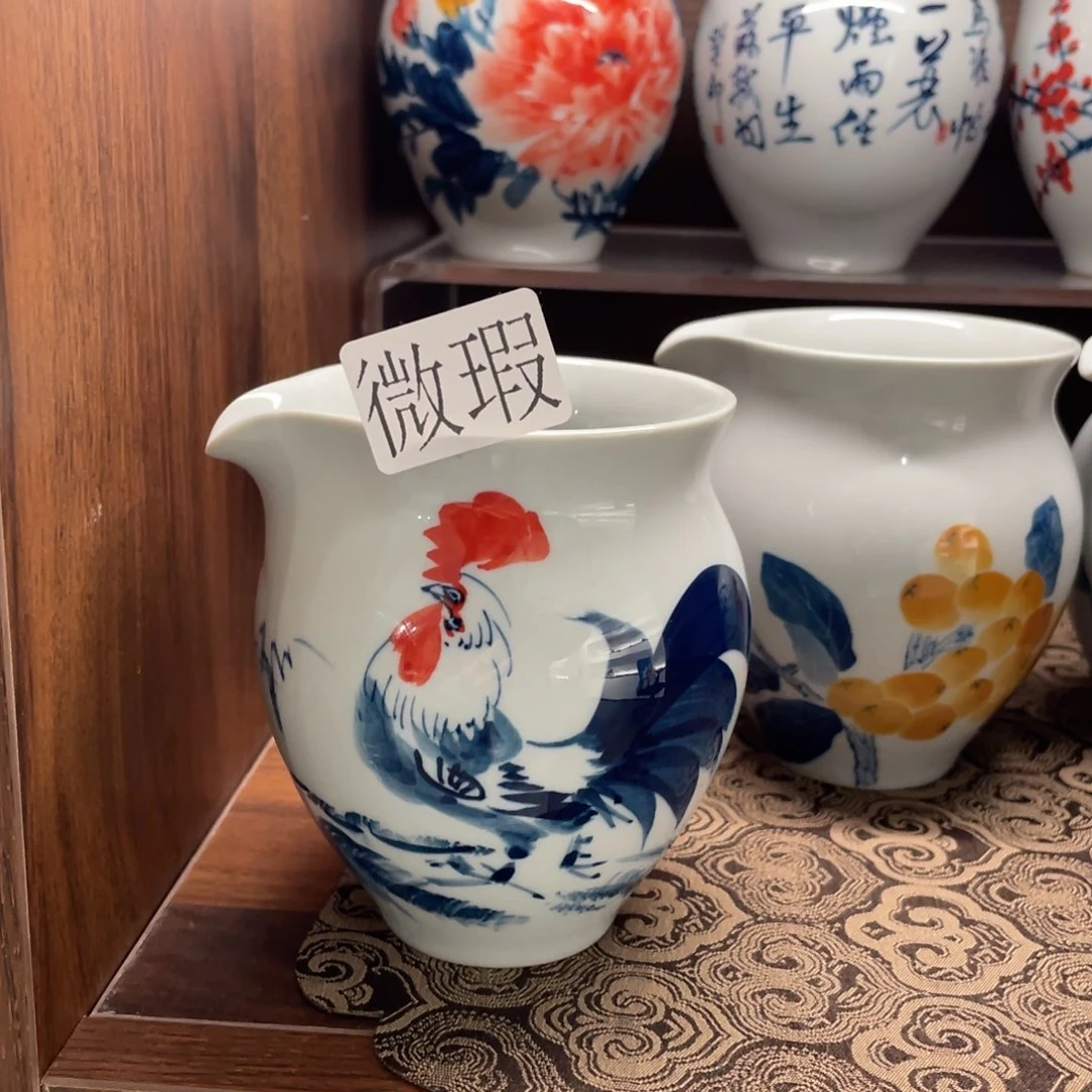 手工绘制釉下彩微瑕