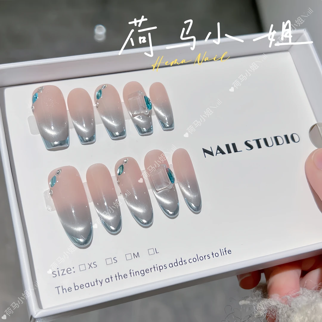 【深海梦境2.0】纯手工穿戴甲春季新款显白美甲贴10片装