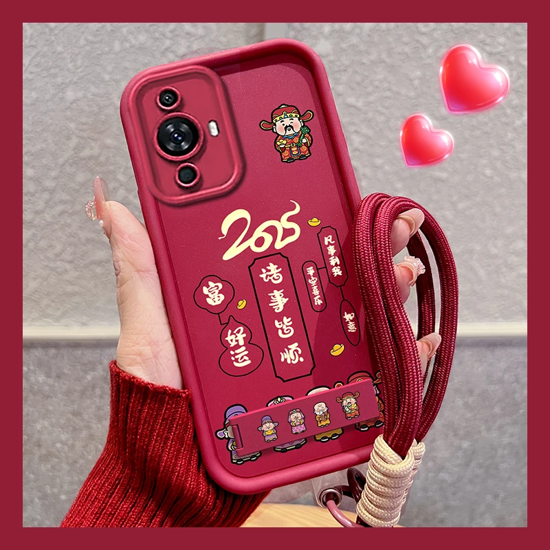 适用【华为nova12活力版】磨砂硅胶手机壳2025诸事皆顺全包防摔女款