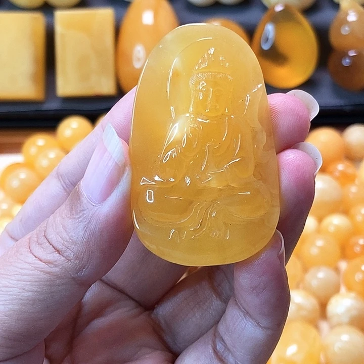 蜜蜡未镶嵌吊坠(不含链)