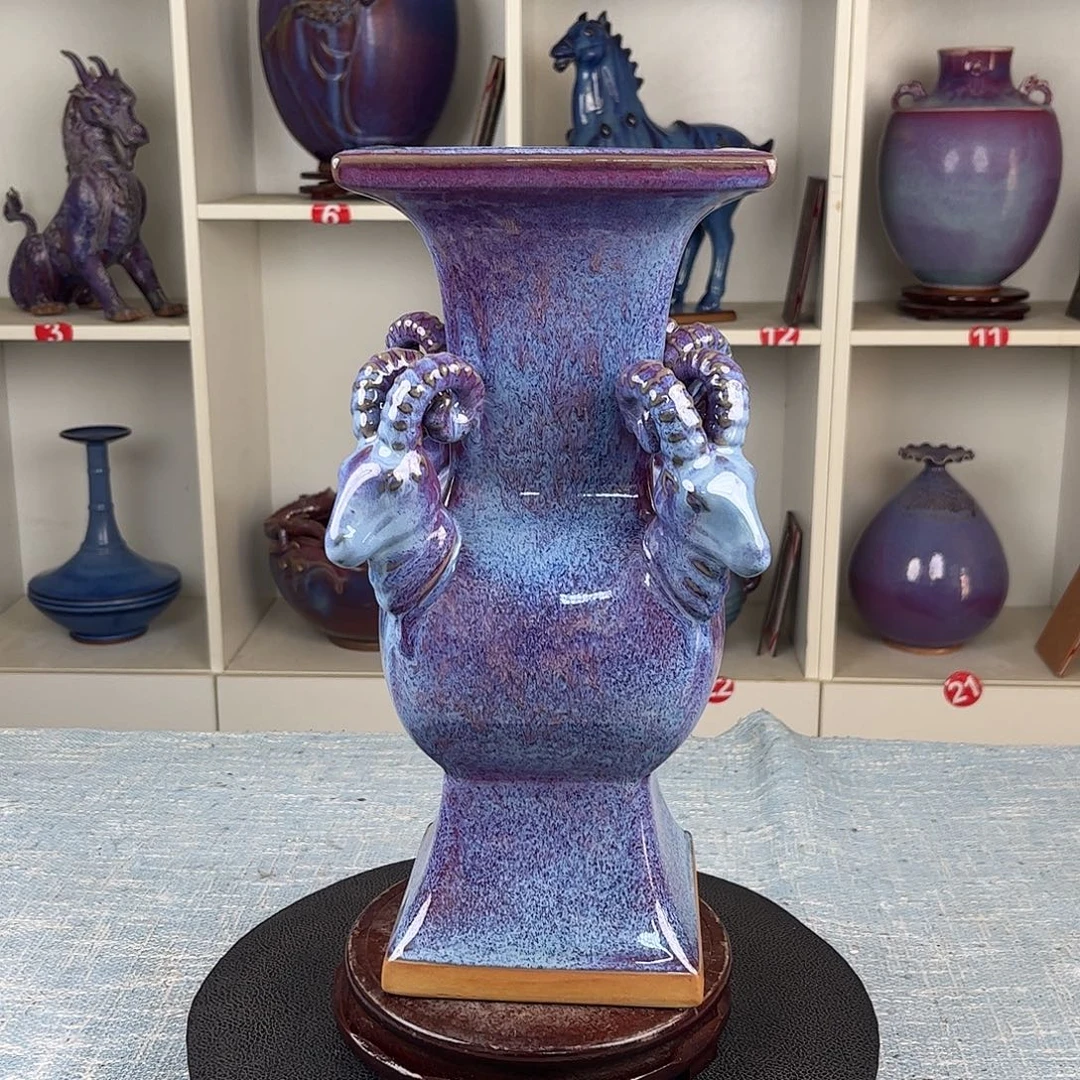 瓷片四羊方尊大师作品