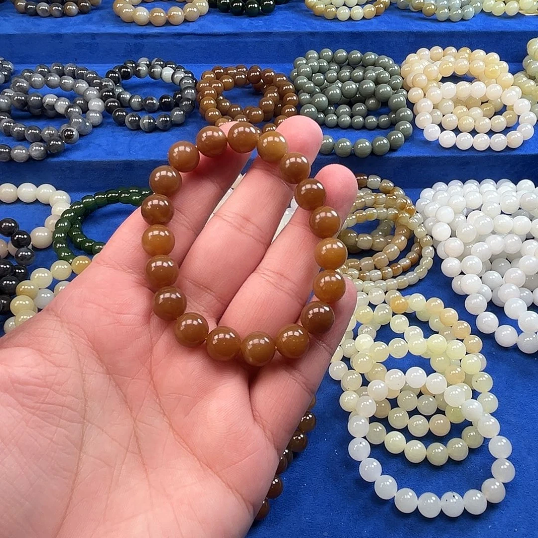 和田玉未镶嵌手链金山糖