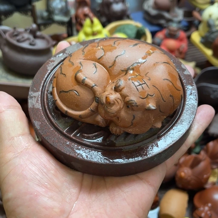冰***C紫砂茶宠紫砂瑕疵