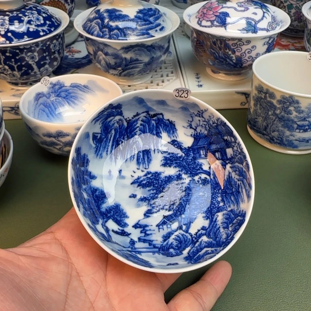 陶纯手工纯手绘茶具石头323