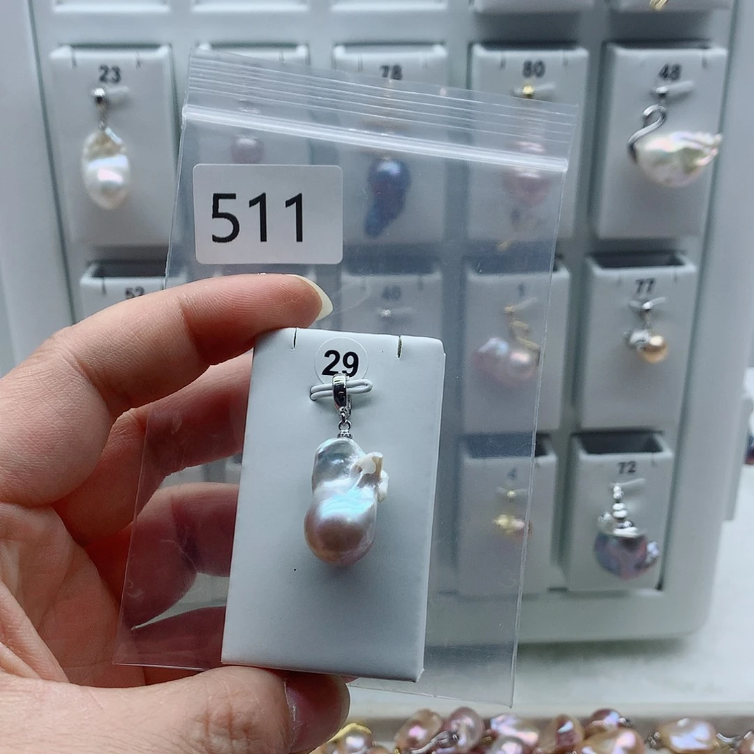 淡水珍珠吊坠(不含链)合金