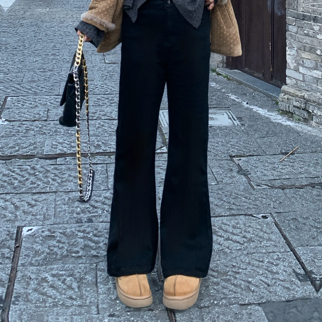 盈盈&南岛风大码女装显瘦百搭微辣烟管裤冬胖mm高腰阔腿裤ZYY2735