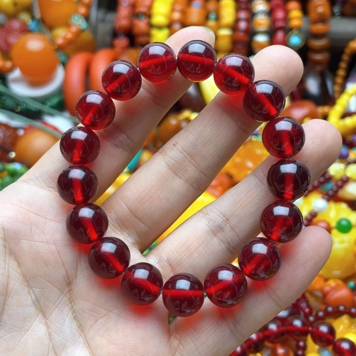 树脂制品90号红色手串