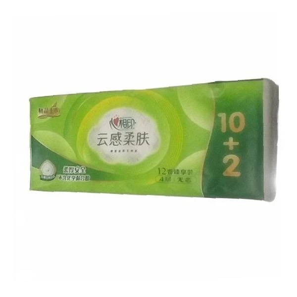 心相印云感柔肤压花无芯卫生纸12卷(12卷*100g)